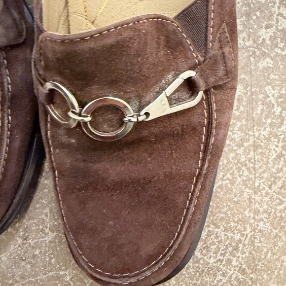 Brunate genuine suede horsebit Italian brown loafers - Picture 3 of 10